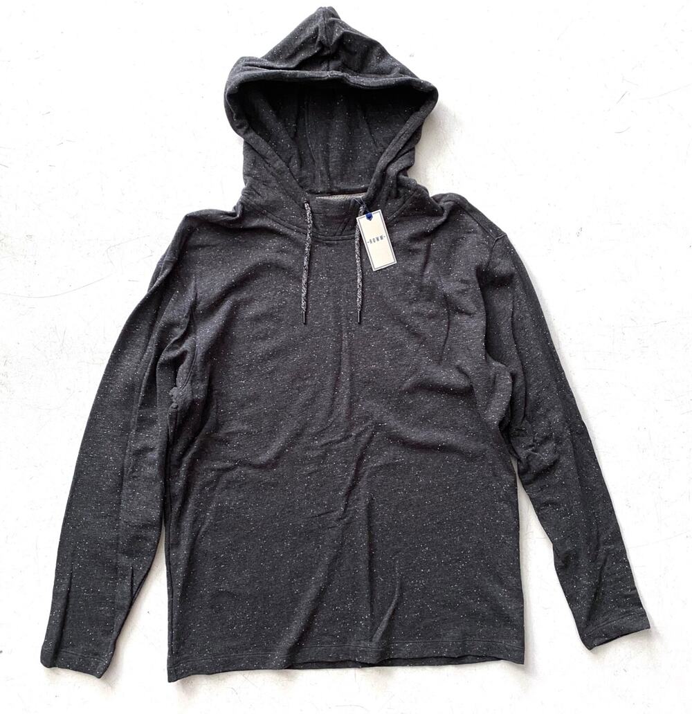 Rowm Long Sleeve Hoodie Pullover Sweater Shirt Grey Gray Cotton Blend XL